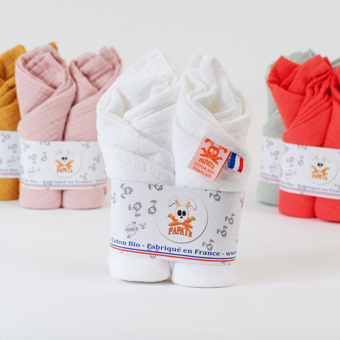 Organic Cotton Swaddles - White - Nattljus