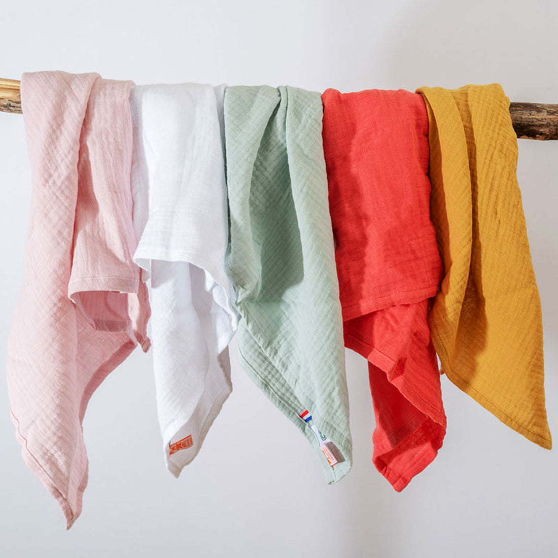 Organic Cotton Swaddles - White - Nattljus
