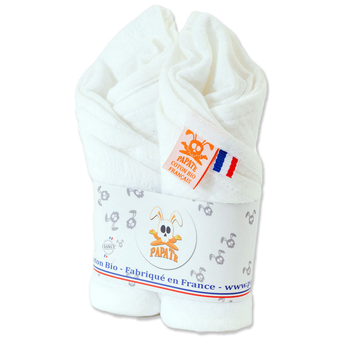 Organic Cotton Swaddles - White - Nattljus