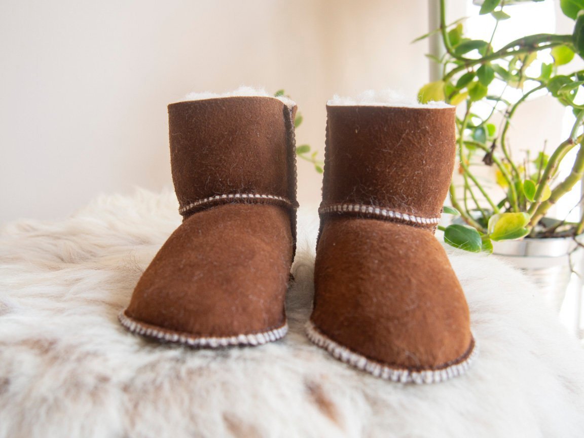 Baby Sheepskin Boots - Nattljus