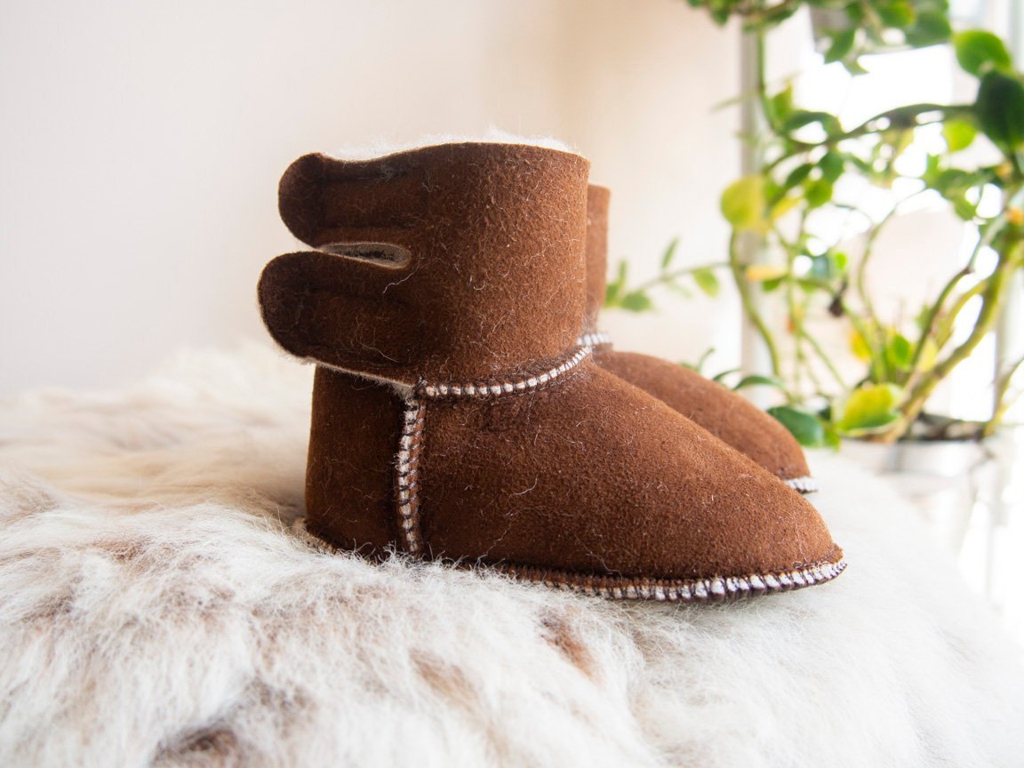 Baby Sheepskin Boots - Nattljus