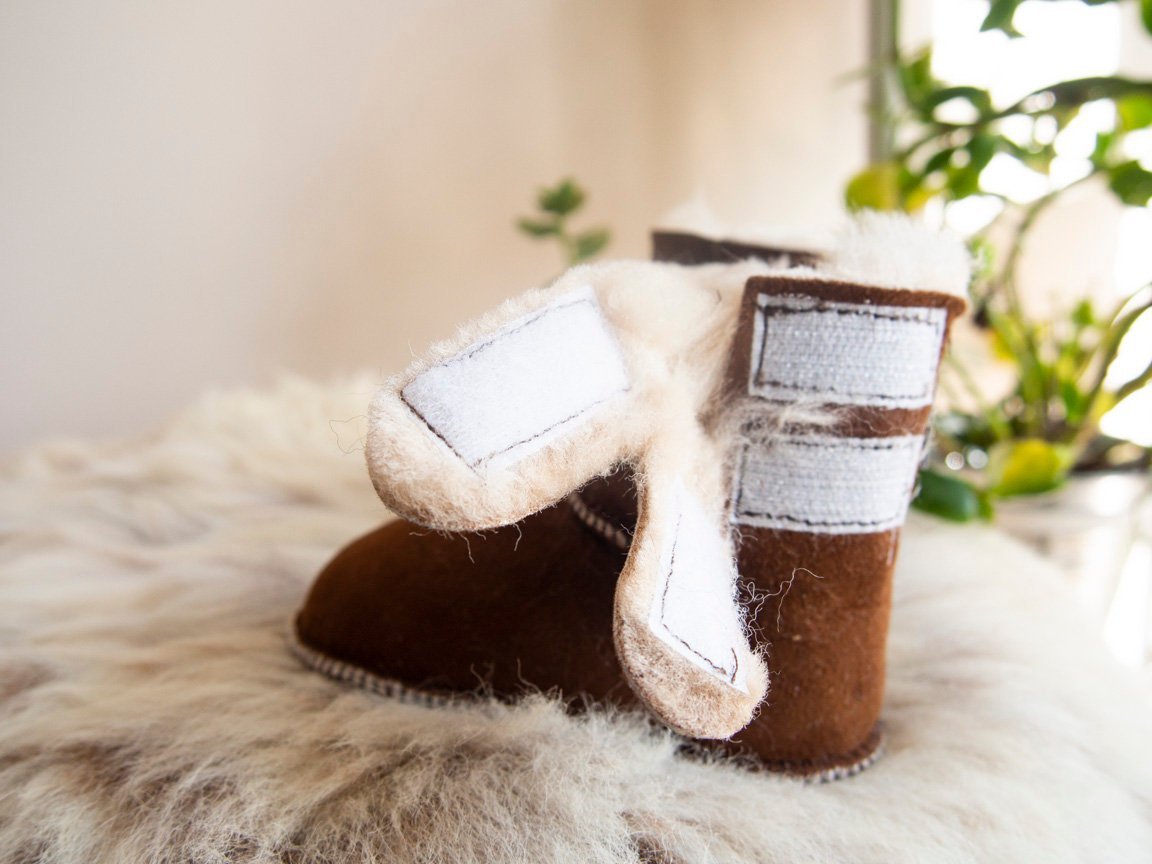 Baby Sheepskin Boots - Nattljus