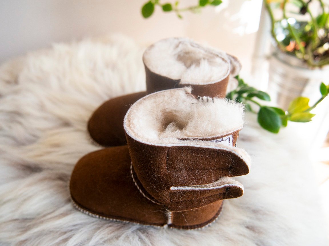 Baby Sheepskin Boots - Nattljus