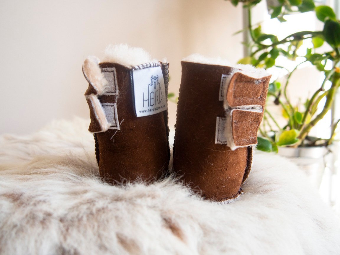 Baby Sheepskin Boots - Nattljus