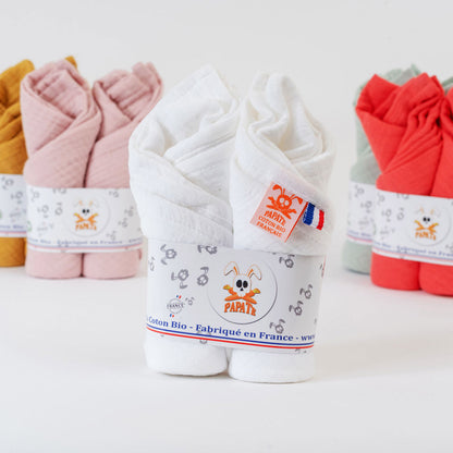 Organic Cotton Swaddles - White - Nattljus