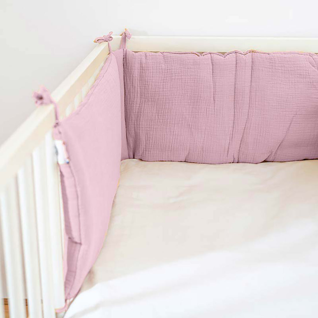 Organic Bed Bumper - Pink