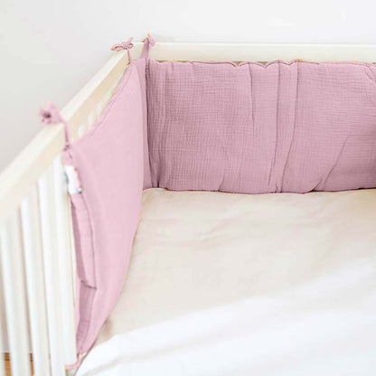 Organic Bed Bumper - Pink