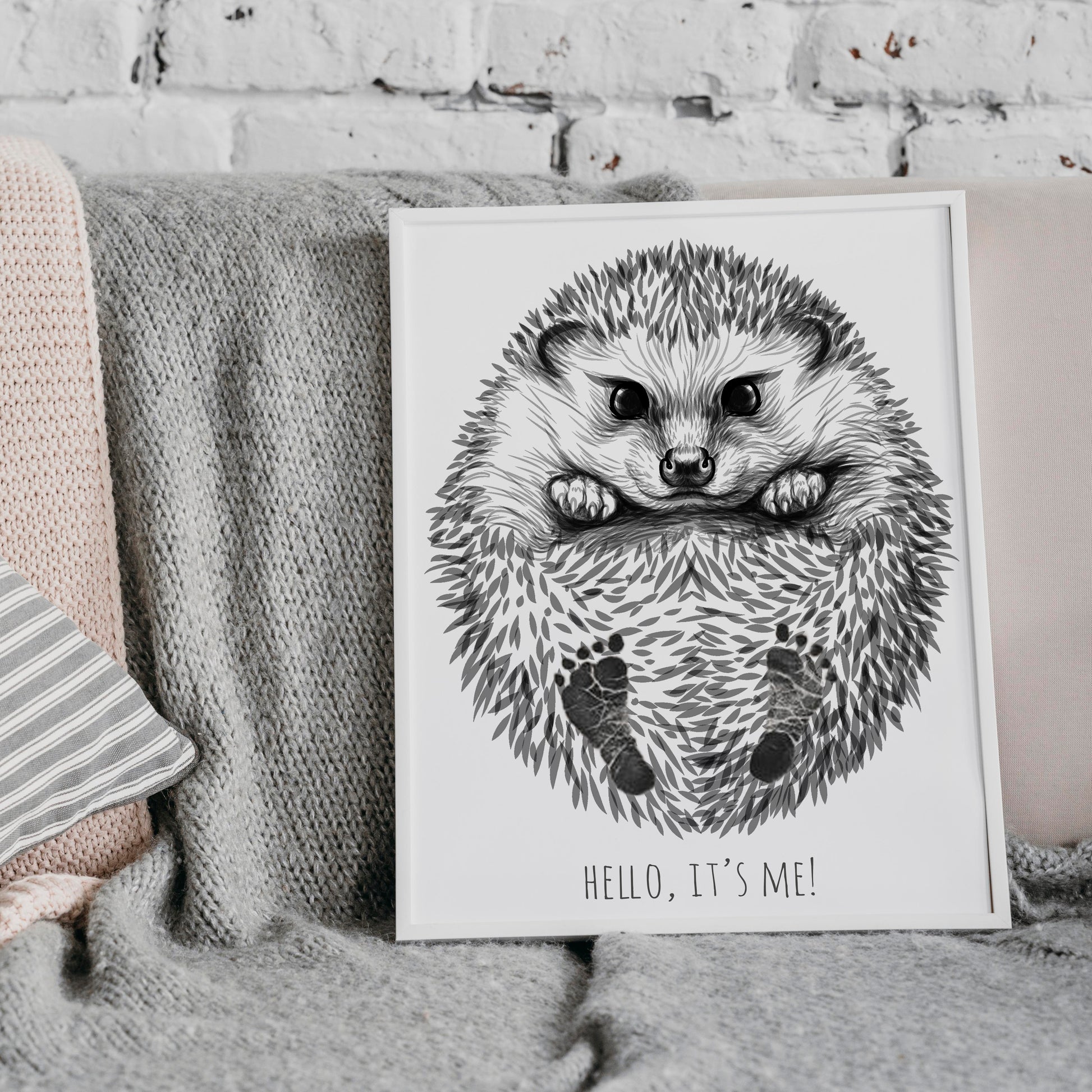 Personalized Footprint Kit - Hedgehog - Nattljus
